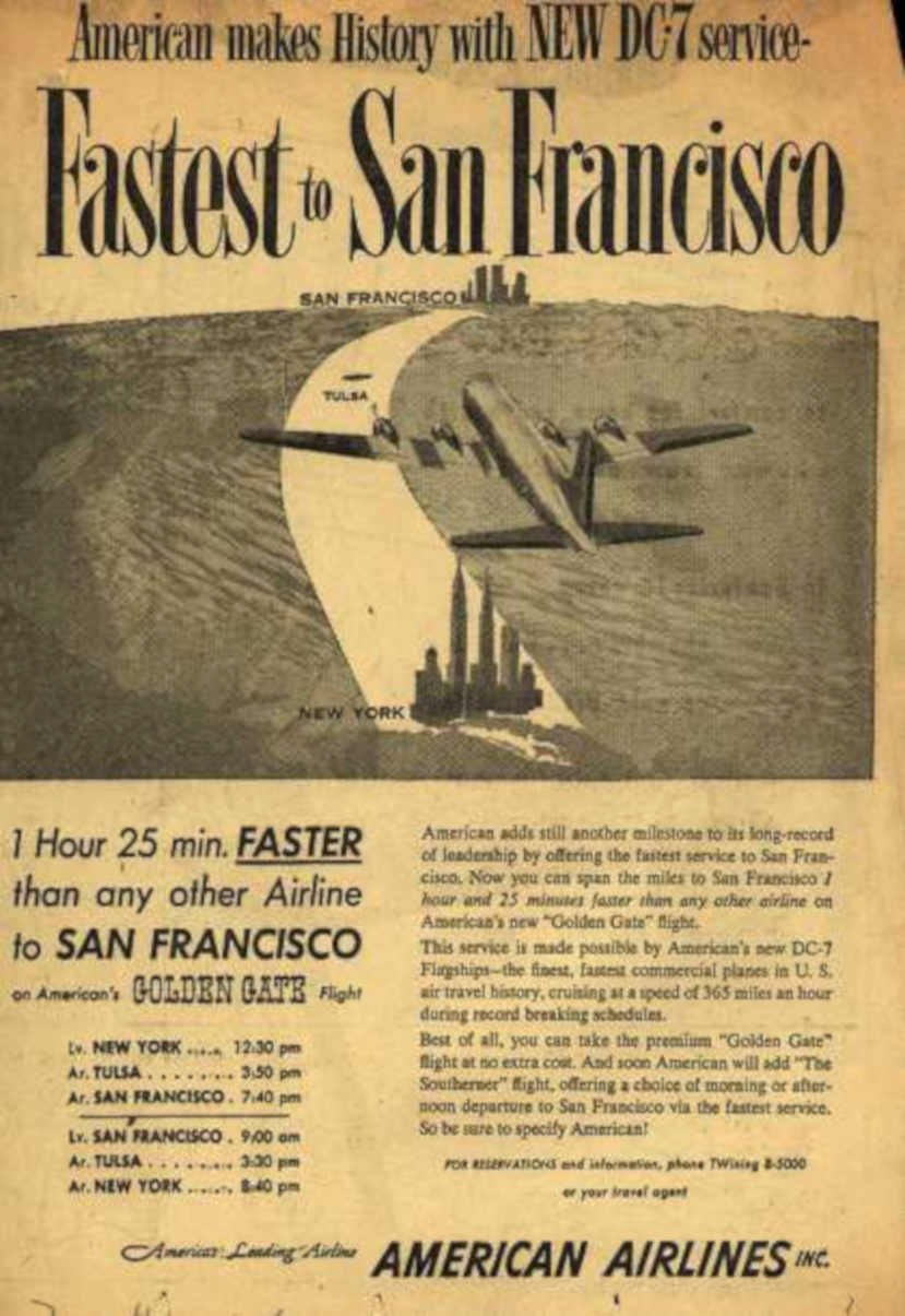 Dc7 Golden Gate Vintage Retro Advert Ads A4 Photo Print