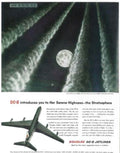 Dc8 Jetliner Flight Vintage Retro Advert Poster A4 Photo Print