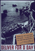 Dday Naval Troops Vintage Retro Advert Poster A4 Photo Print
