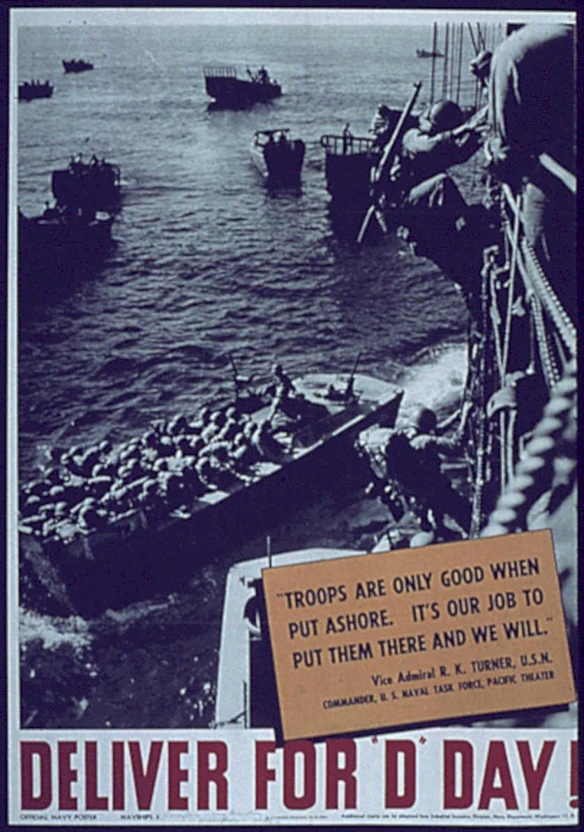Dday Naval Troops Vintage Retro Advert Poster A4 Photo Print