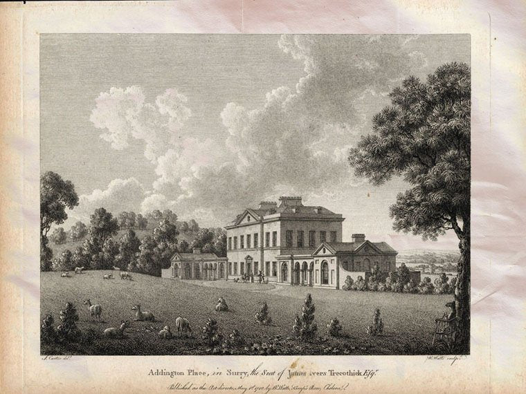 Ddington Place Surrey James Ivers Trecothick Uk Watts 1779 Vintage A4 Photo Print