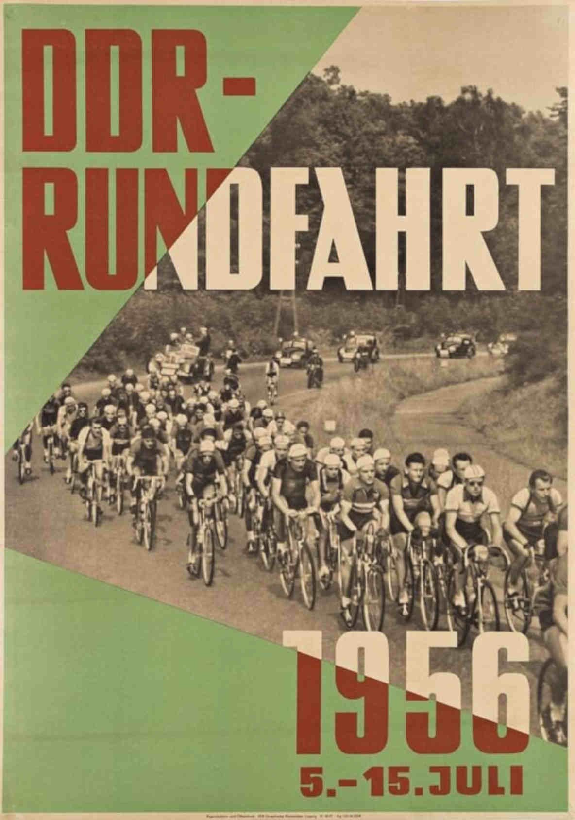 Ddr Rundfahrt Cycling Vintage Retro Advert Poster A4 Photo Print