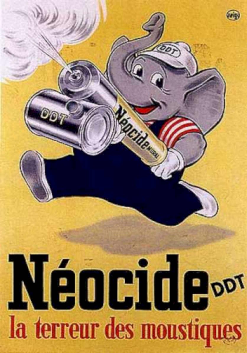 Ddt Elephant Poster Vintage Retro Advert Ads A4 Photo Print