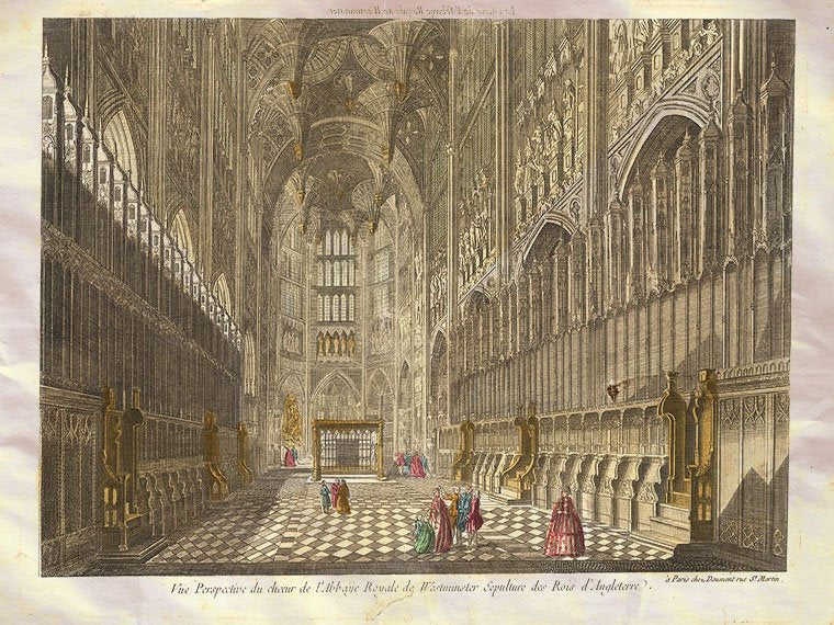 De Labbaye Royale De Westminster Sepulture Des Rois Dangleterre 1770 Vintage A4 Photo Print