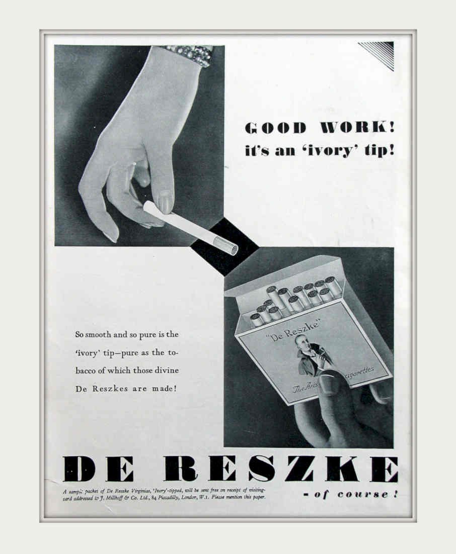 De Rezske Cigarettes Vintage Retro Advert Poster A4 Photo Print