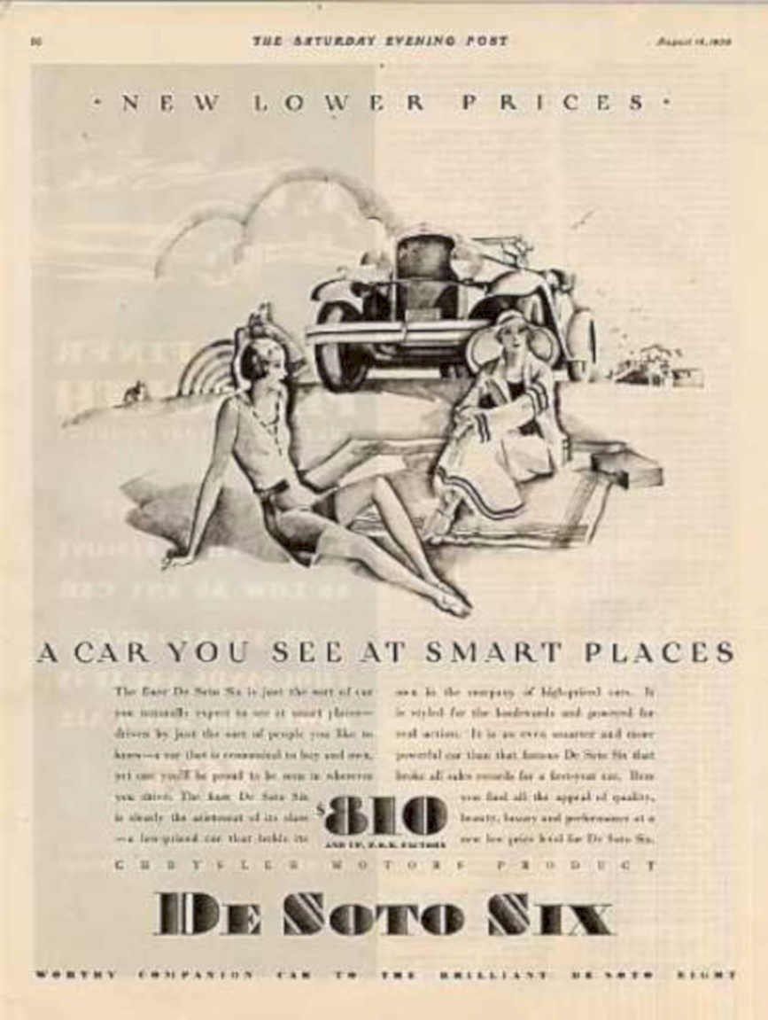 De Soto Six Vintage Retro Advert Ads A4 Photo Print