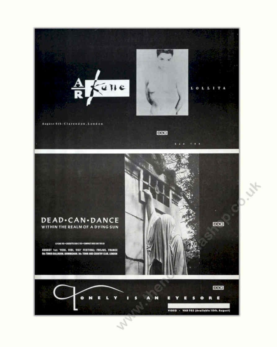 Dead Can Dance Vintage Retro Advert Poster A4 Photo Print