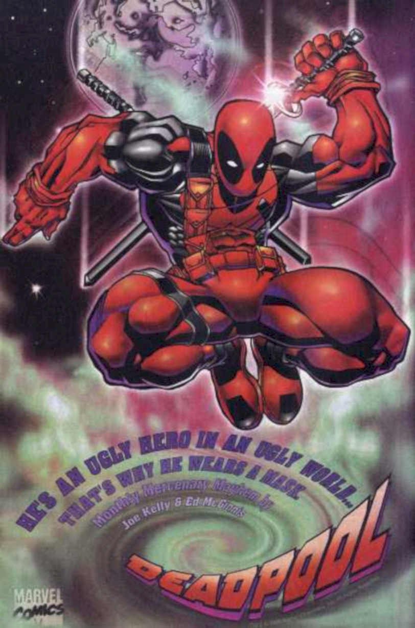 Deadpool Katana Nebula Vintage Retro Advert Ads A4 Photo Print