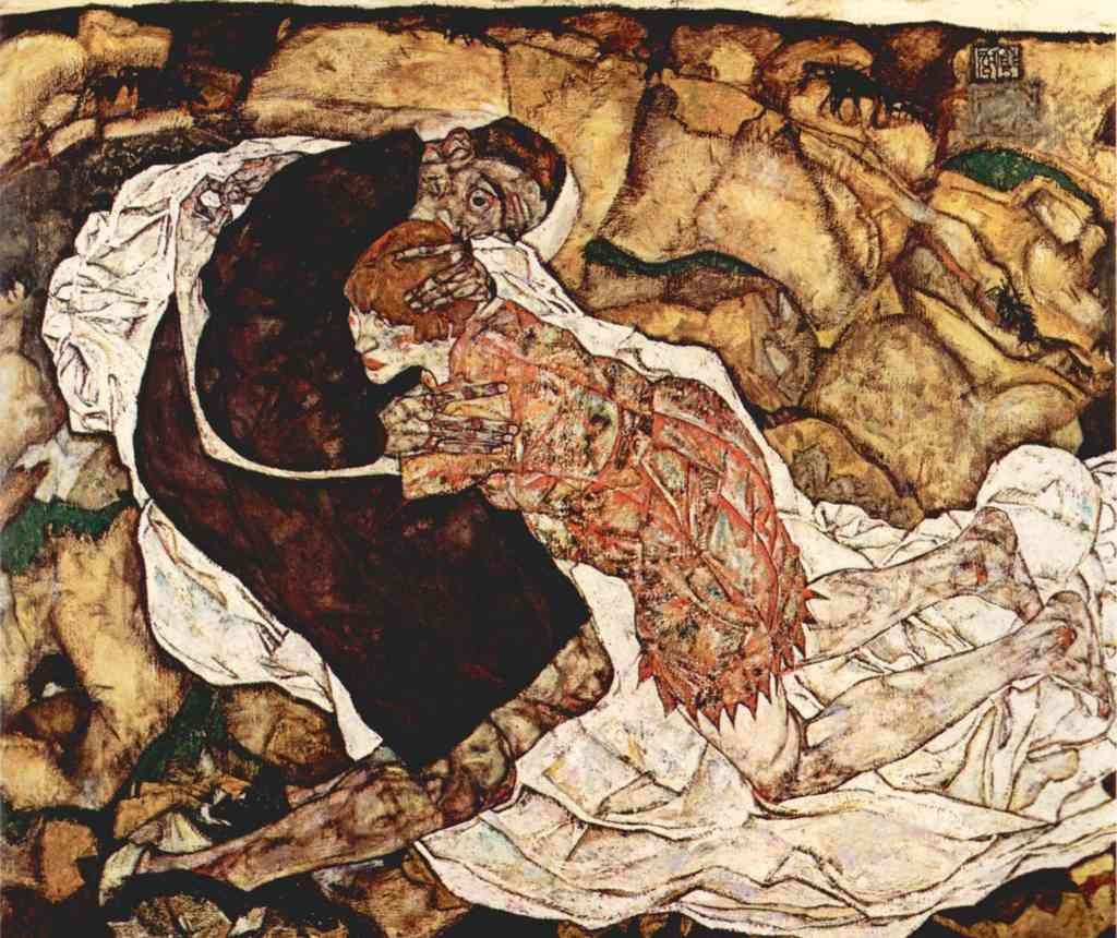 Death And The Woman Schiele A4 Photo Print