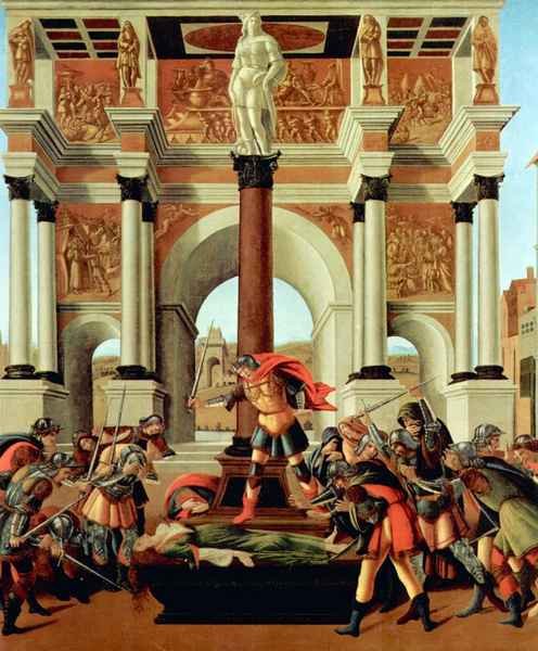 Death of Lucretia by Botticelli A4 Photo Print