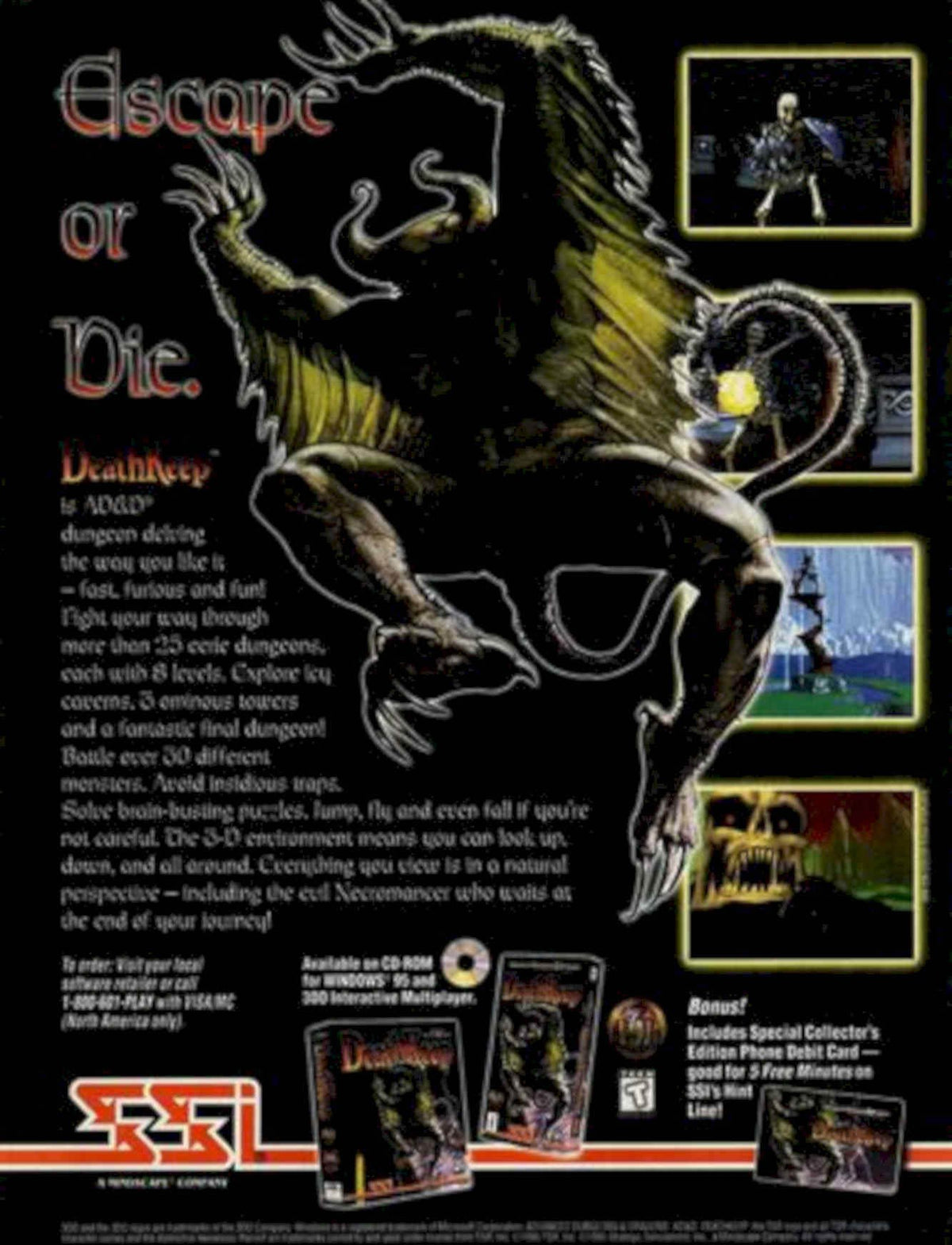 Deathkeep Demon Tower Vintage Retro Advert Poster A4 Photo Print