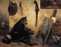 Decamps Alexandre Gabriel The Monkey Painter A4 Photo Print