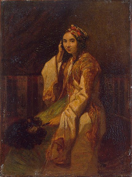 Decamps Woman In Oriental Dress A4 Photo Print