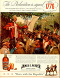 Declaration Bourbon Whiskey 1930s Vintage Retro Advert Poster