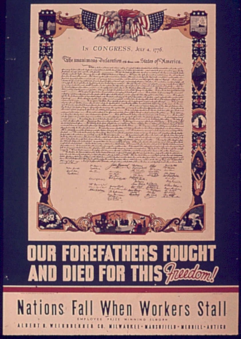 Declaration Independence 1777 Vintage Retro Advert Poster A4 Photo Print