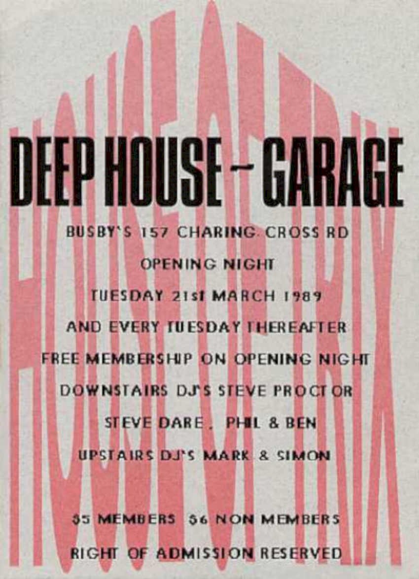Deep House Garage Vintage Retro Advert Ads A4 Photo Print