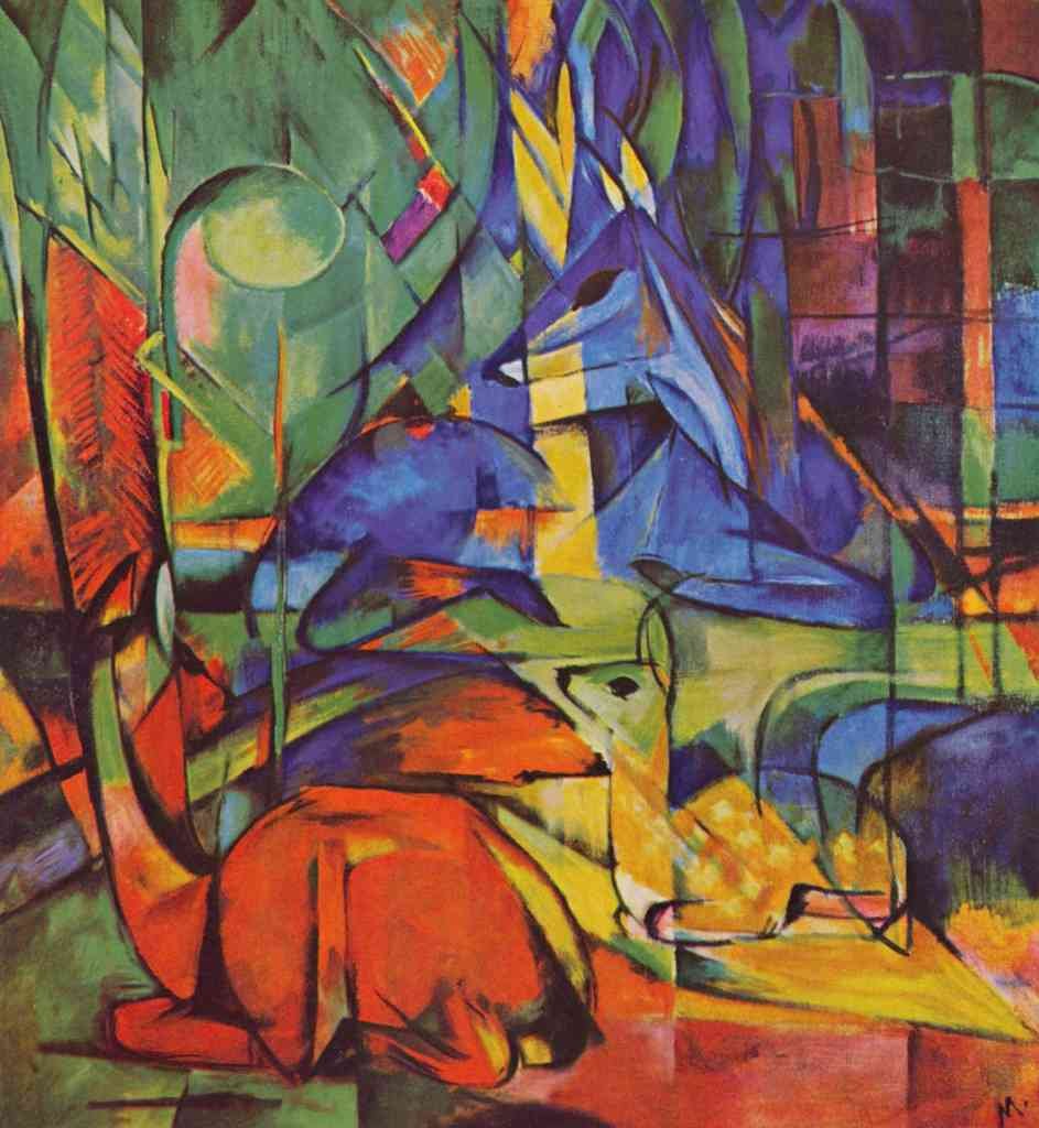 Deer In Forest Franz Marc A4 Photo Print