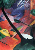 Deer In The Forest Ii Franz Marc Abstract Art A4 Photo Print