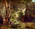 Deer In The Woods Courbet Impressionism A4 Photo Print