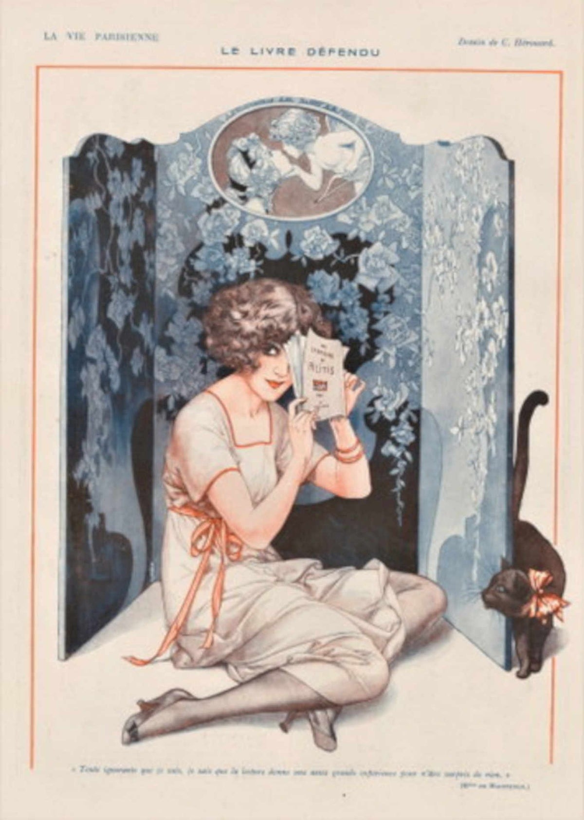 Defended Book Parisienne La Vie Parisienne Vintage Retro Advert