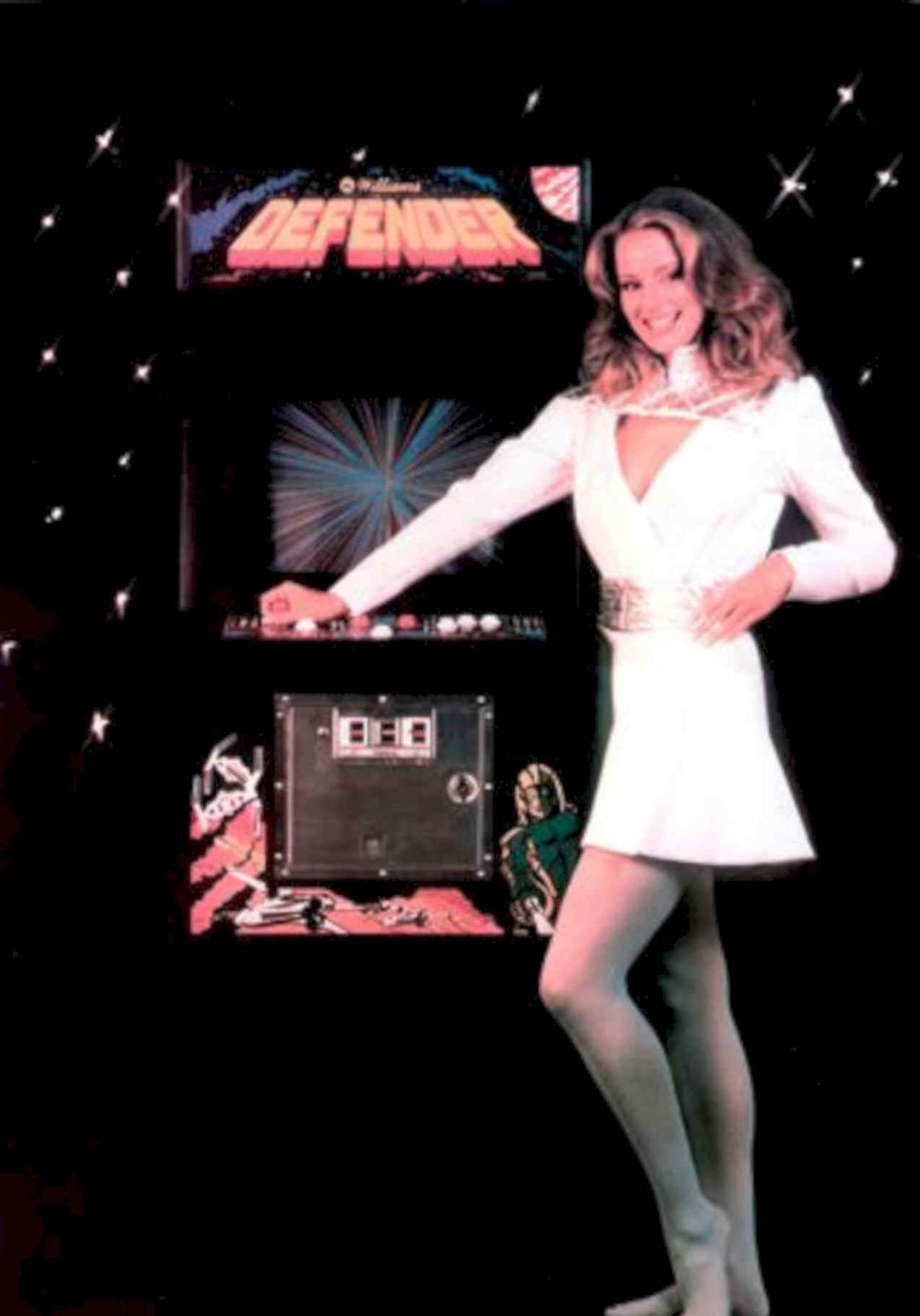 Defender Arcade Starfield Vintage Retro Advert Poster A4 Photo Print