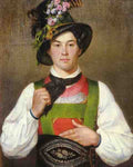 Defregger Franz Von A Young Man In Tyrolean Costume A4 Photo Print