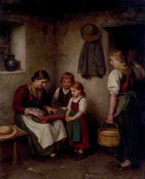 Defregger Franz Von The Music Lesson A4 Photo Print