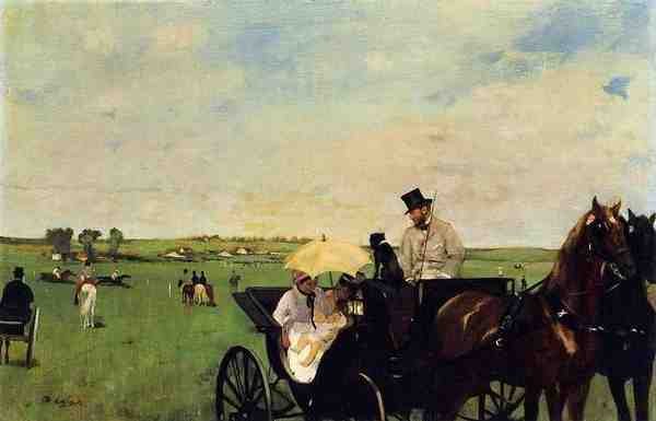 Degas Edgar At The Races In The Country A4 Photo Print