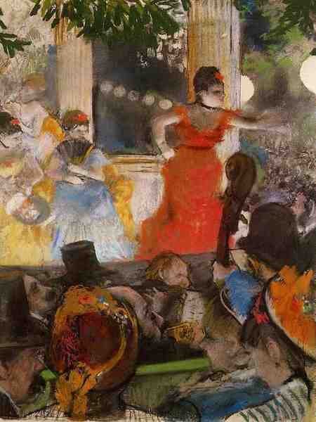 Degas Edgar Cafe Concert At Les Ambassadeurs A4 Photo Print