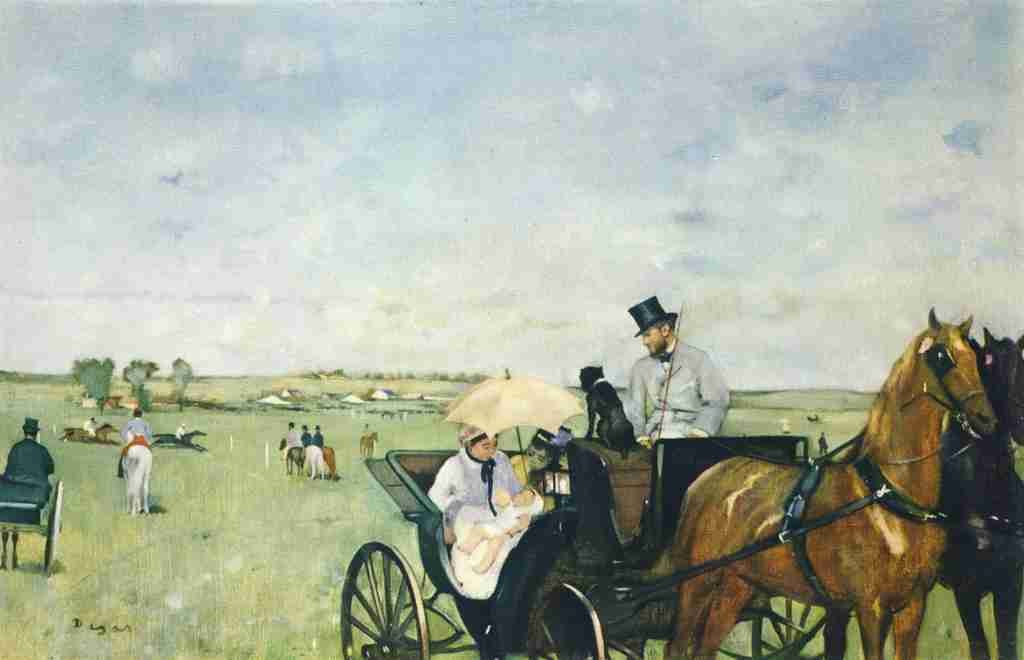Degas Edgar Carriage at the Races c1870 A4 Photo Print