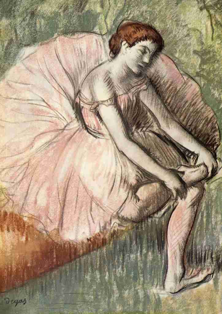 Degas Edgar Dancer massaging her ankle A4 Photo Print