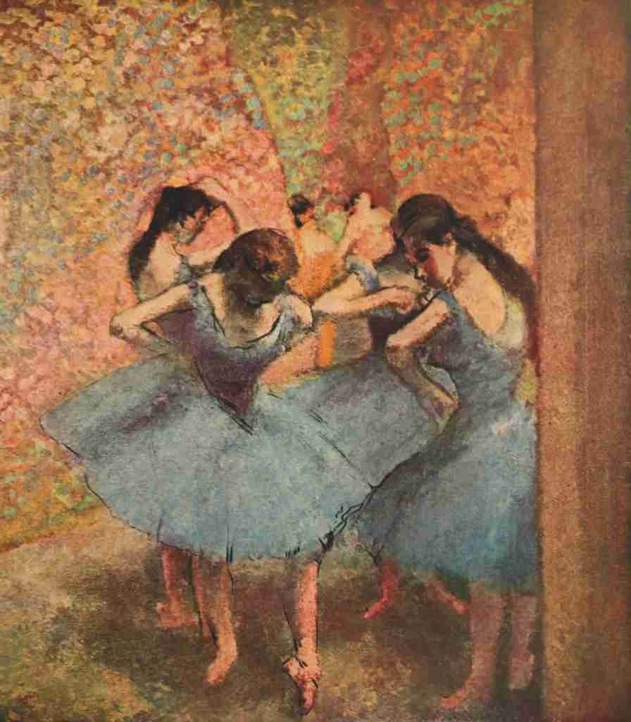 Degas Edgar Dancing girls in blue c1890 A4 Photo Print