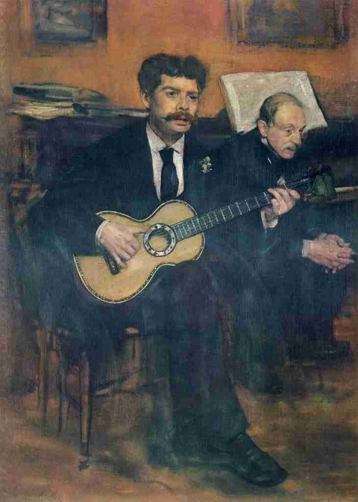 Degas Edgar Degas father listening to Pagans c1869 A4 Photo Print