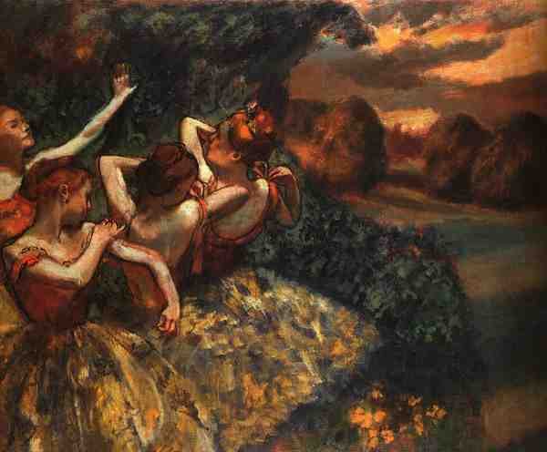 Degas Edgar Four Dancers A4 Photo Print