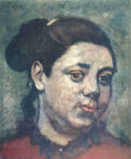 Degas Edgar Head of a Woman c1873 A4 Photo Print