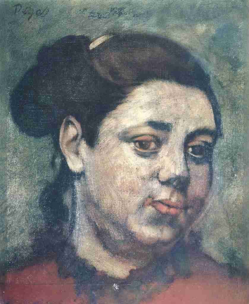 Degas Edgar Head of a Woman c1873 A4 Photo Print