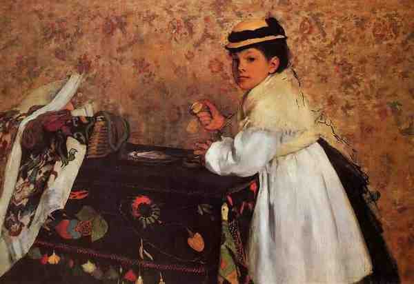 Degas Edgar Hortense Valpin A4 Photo Print