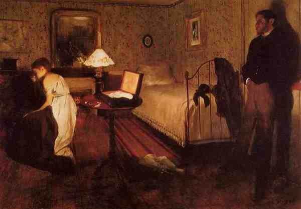 Degas Edgar Interior Aka The Rape A4 Photo Print