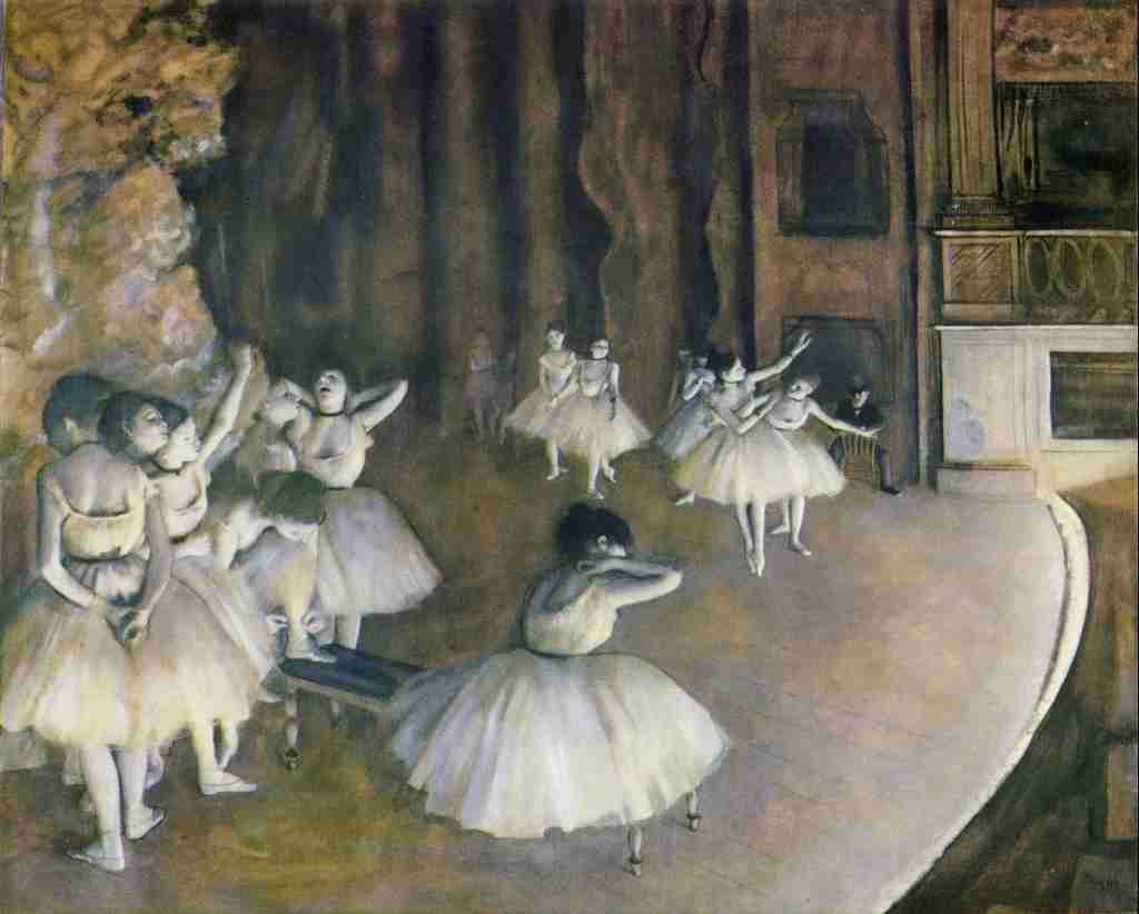 Degas Edgar Rehearsal of a Ballet on the Stage 1874 A4 Photo Print
