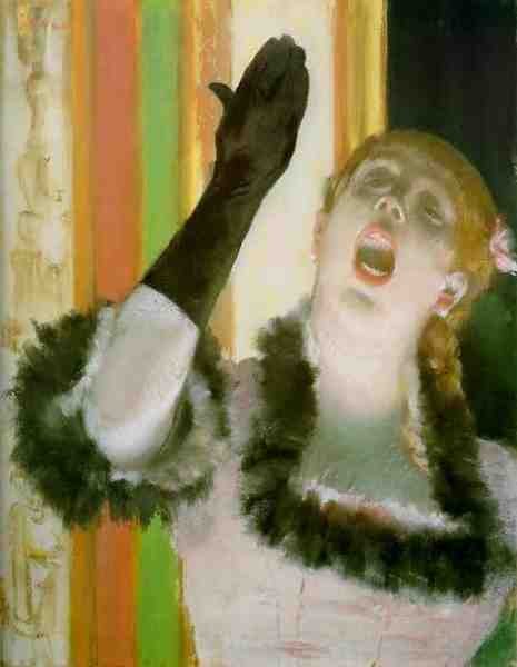 Degas Edgar Singer With Glove A4 Photo Print