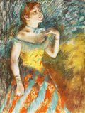 Degas Edgar Singer in Green 1884 A4 Photo Print