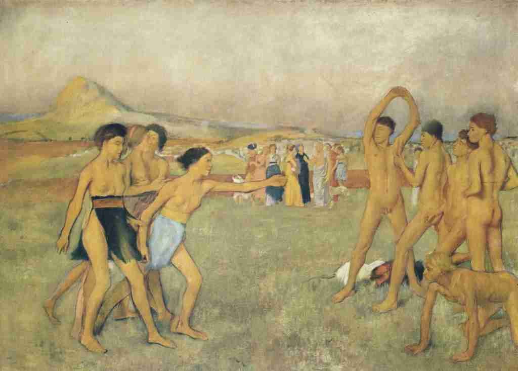Degas Edgar The Young Spartans 1860 A4 Photo Print