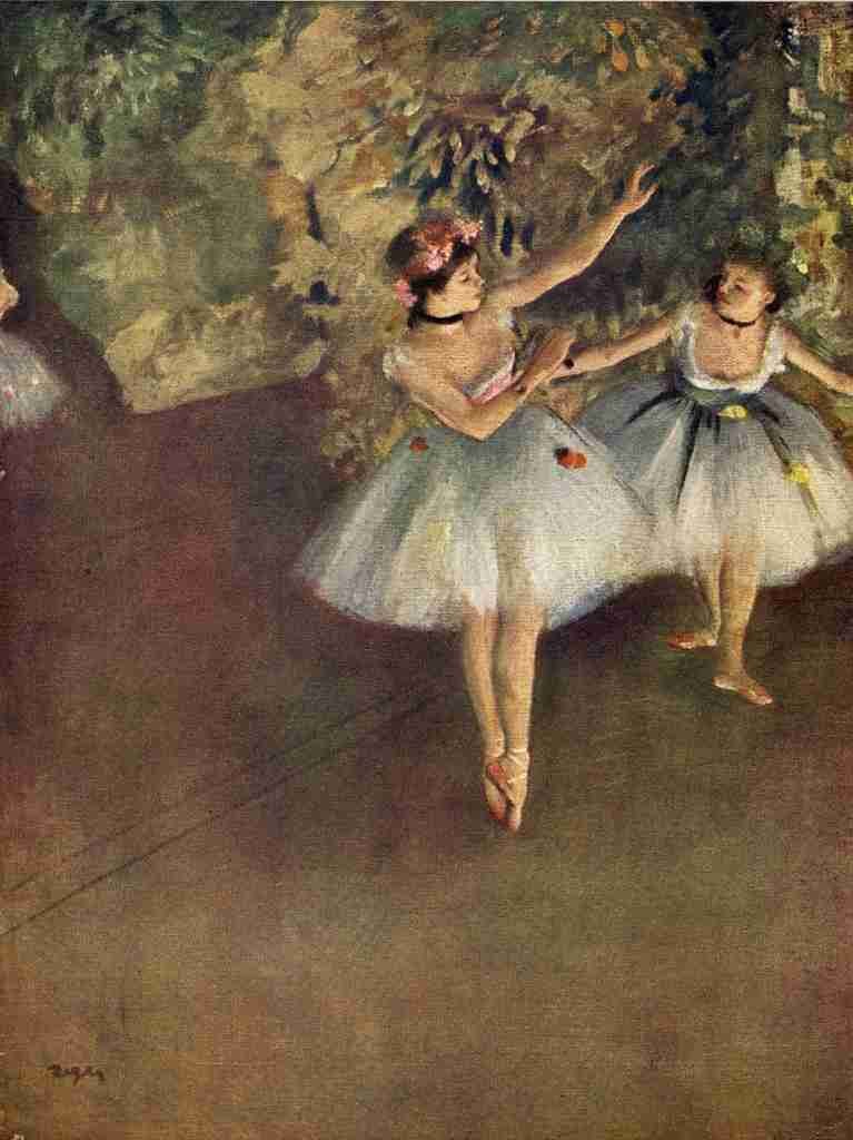 Degas Edgar Two Dancers on the Stage A4 Photo Print