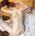 Degas Edgar Woman Combing Her Hair A4 Photo Print