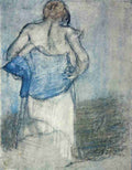 Degas Edgar Woman putting on her corset c1883 A4 Photo Print