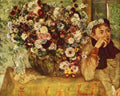 Degas Edgar Woman with Chrysanthemums 1863 A4 Photo Print