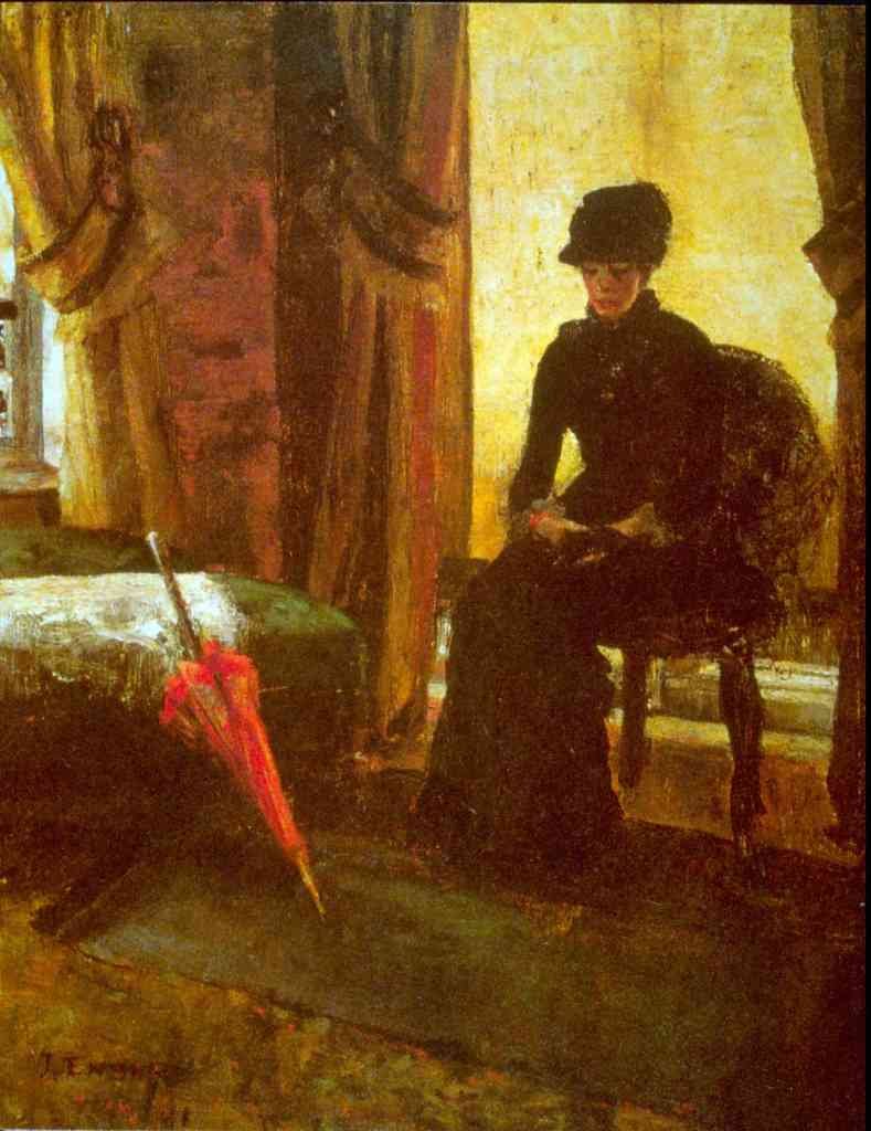 Dejected Lady Ensor Impressionism A4 Photo Print