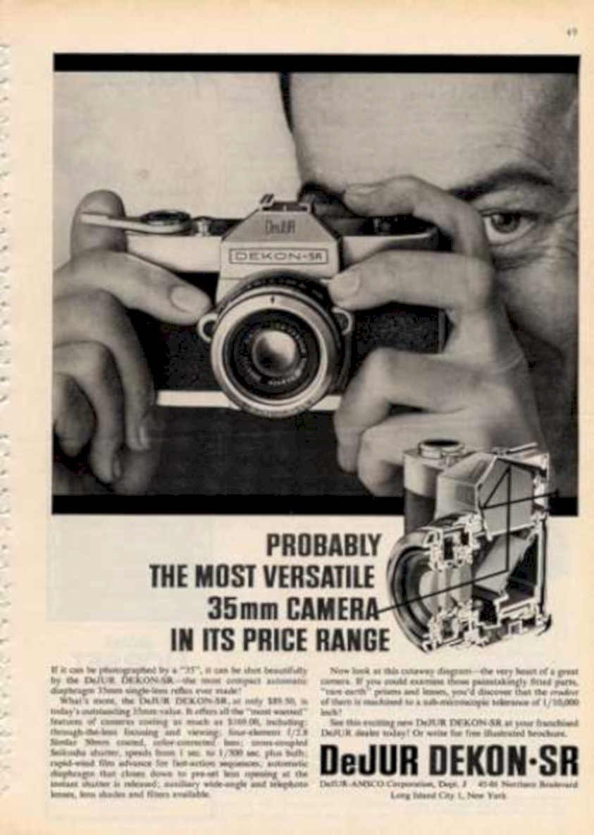 Dekon 35mm Camera Vintage Retro Advert Ads A4 Photo Print