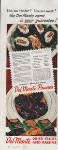 Del Monte Prunes Vintage Retro Advert Ads A4 Photo Print