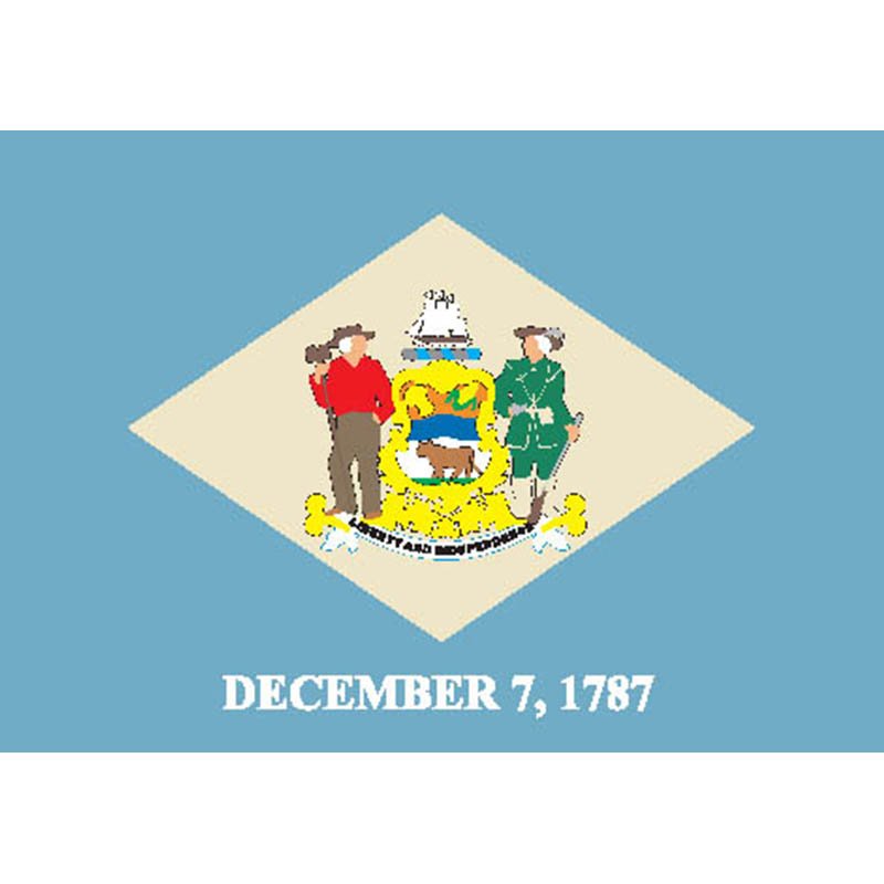 Delaware Flag N2734 A4 Photo Print